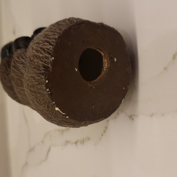 UNBRANDED Ceramic Ground Hog 2"w x 4"h brown black hands and spout - Picture 5 of 10